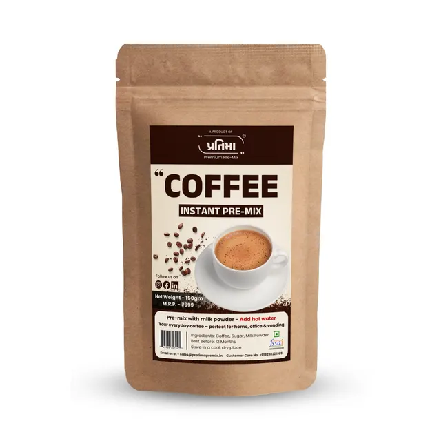 Instant Coffee Pre-Mix – With Milk Powder (150gm)